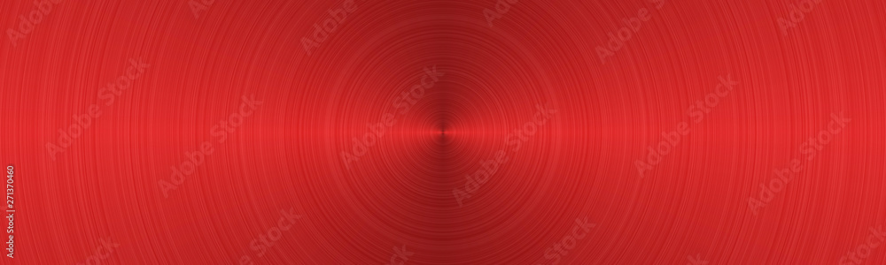 Circular brushed red metal surface. Texture of metal. Panoramic image Circular brushed red metal surface. Texture of metal. Panoramic image