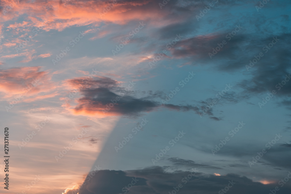 Beautiful sunset cloudy sky for background Beautiful sunset cloudy sky for background