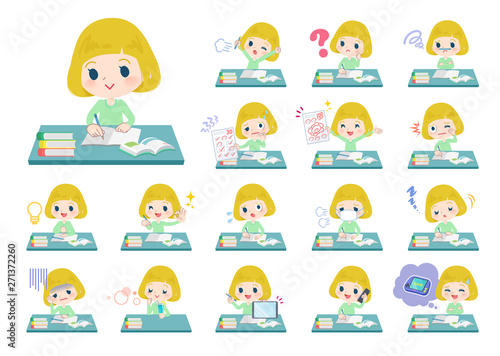 blond hair girl_study