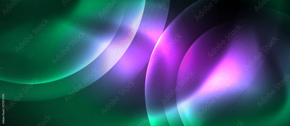 Neon glowing circles vector abstract background Neon glowing circles vector abstract background
