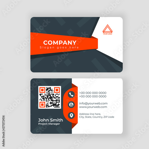 Two sided presentation of professional business or visiting card design.