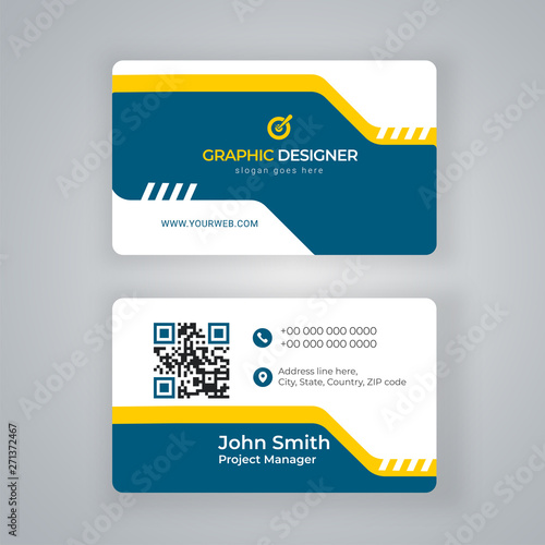 Abstract professional or designer business card or visiting card set.