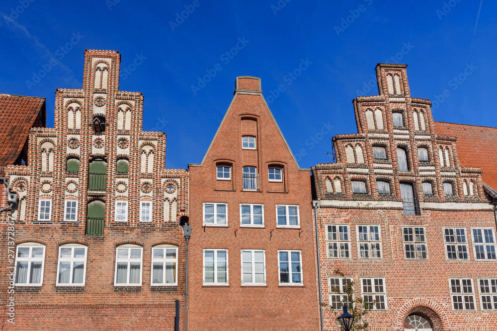 Fototapeta premium Medieval old brick buildings in Luneburg. Germany
