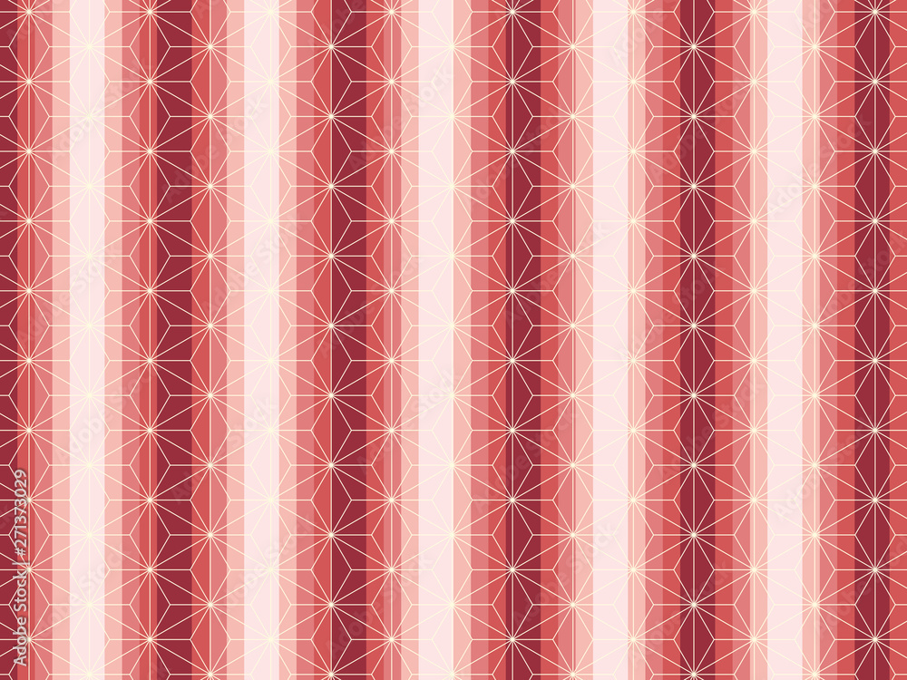 和柄 麻の葉の背景素材 赤 Stock Illustration Adobe Stock