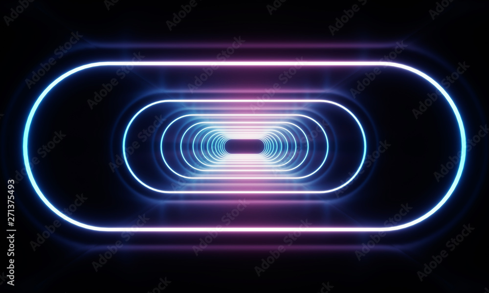 Neon light tunnel Neon light tunnel