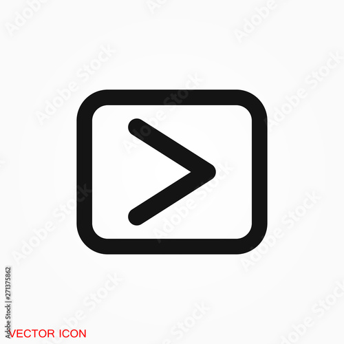 play Icon vector sign symbol for design