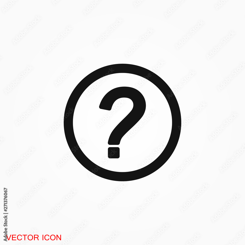 Information support, question mark icon vector sign symbol for design Information support, question mark icon vector sign symbol for design