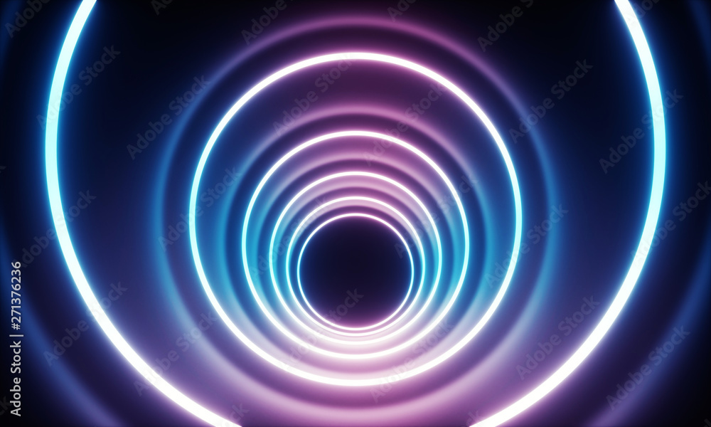 Neon light tunnel Neon light tunnel