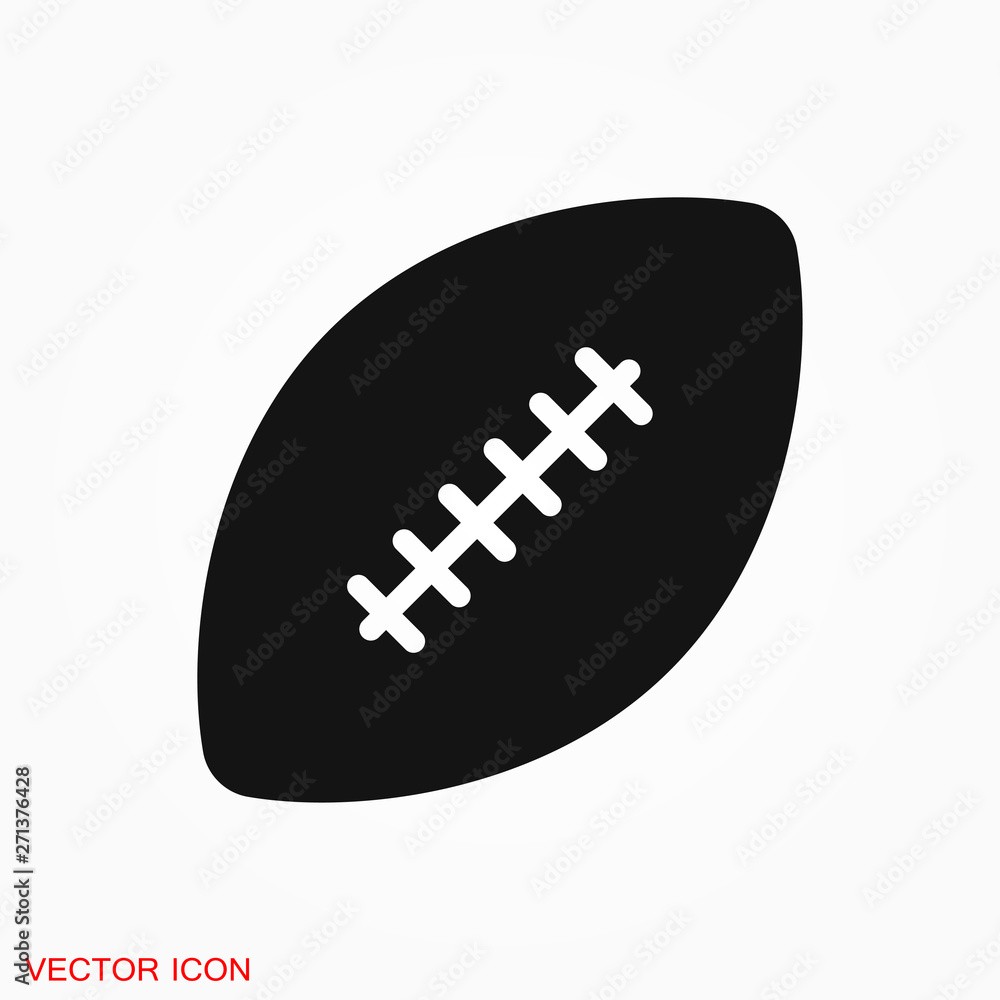 Rugby Icon vector sign symbol for design Rugby Icon vector sign symbol for design