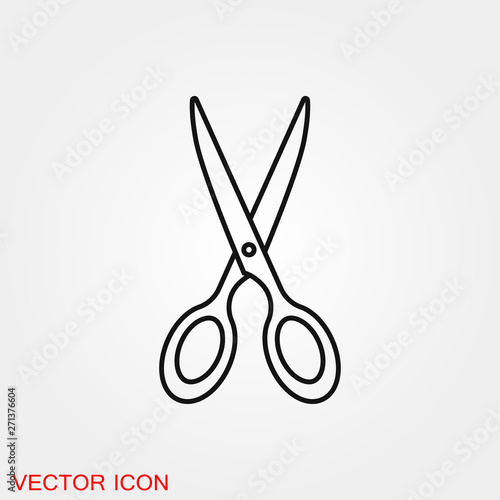 Scissors icon vector sign symbol for design