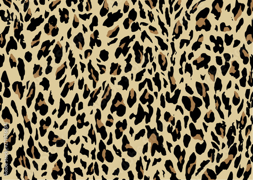 Leopard skin pattern design. Leopard print vector illustration background. Wildlife fur skin design illustration for print  web  home decor  fashion  surface  graphic design