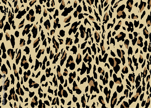 Leopard skin pattern design. Leopard print vector illustration background. Wildlife fur skin design illustration for print, web, home decor, fashion, surface, graphic design