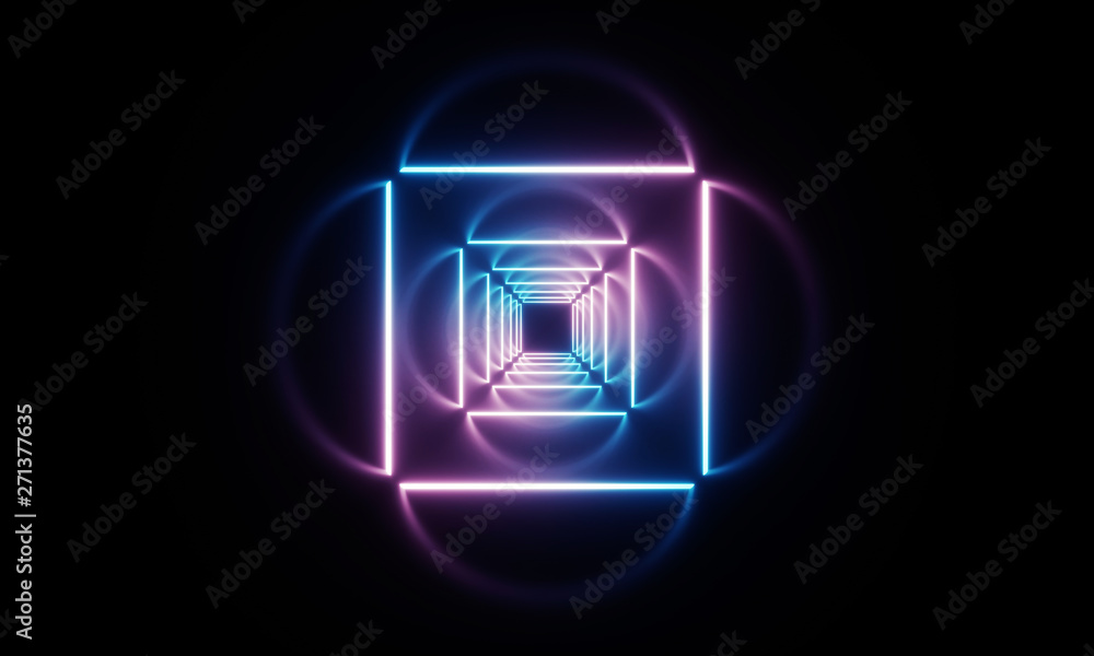Neon light tunnel Neon light tunnel