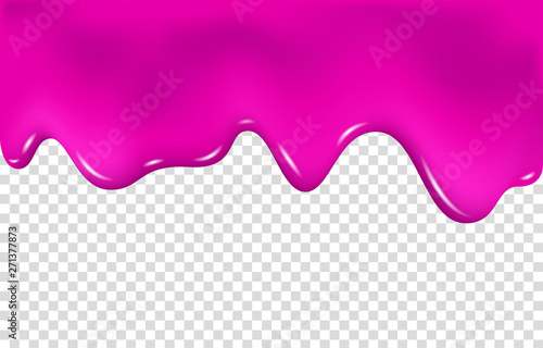 Flowing cherry or raspberries pink jam.