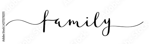 FAMILY black vector brush calligraphy banner