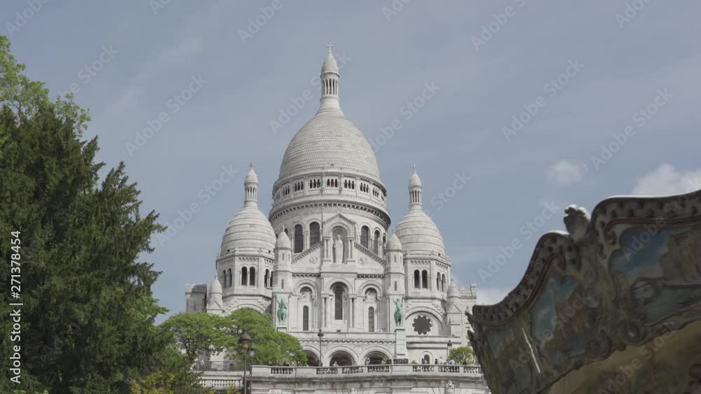 Basilika Sacré-Cœur - Montmartre, Paris, France, flat version Basilika Sacré-Cœur - Montmartre, Paris, France, flat version