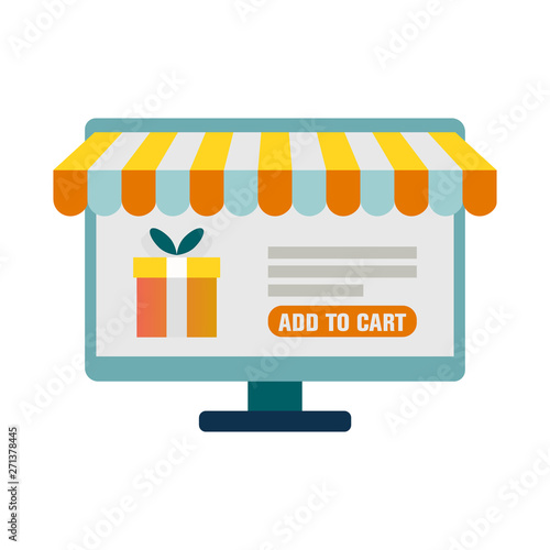 Online Shopping Flat Graphics isolated on transparent background