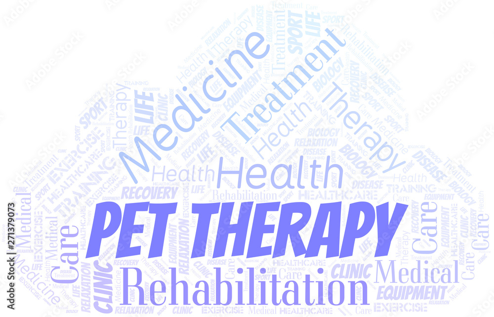Obraz premium Pet Therapy word cloud. Wordcloud made with text only.
