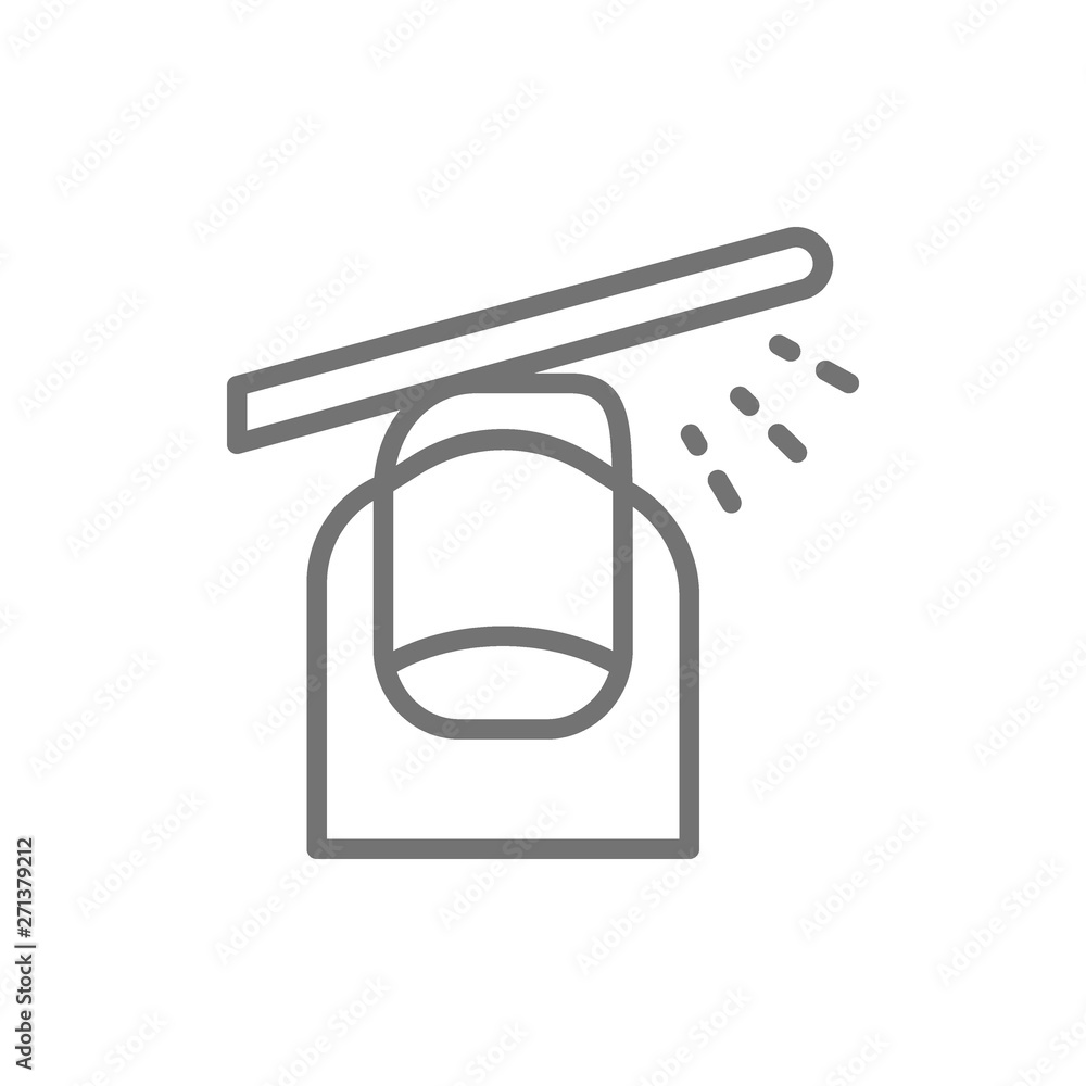 File nails, manicure salon line icon. File nails, manicure salon line icon.
