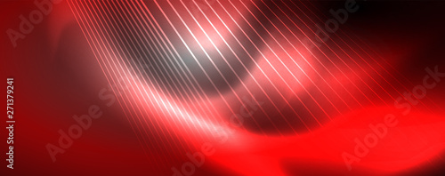 Color light with lines, outer space background, bright rays