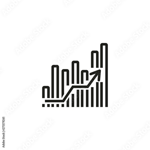 Profit analysis line icon. Chart, growth, report. Development concept. Can be used for topics like presentation, business, tendency
