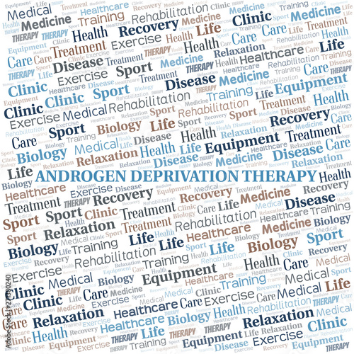 Androgen Deprivation Therapy word cloud. Wordcloud made with text only.