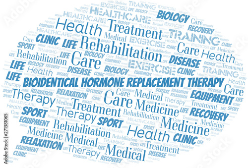Bioidentical Hormone Replacement Therapy word cloud. Wordcloud made with text only.