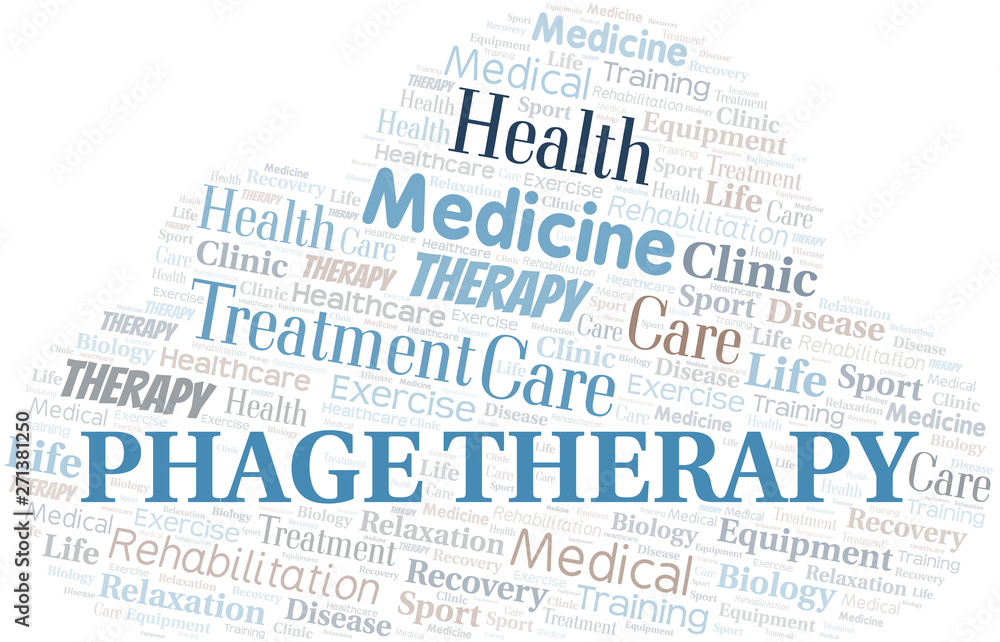 Phage Therapy word cloud. Wordcloud made with text only.