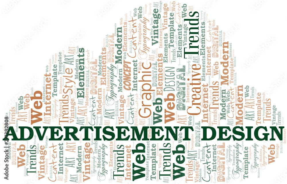 Advertisement Design word cloud. Wordcloud made with text only. Advertisement Design word cloud. Wordcloud made with text only.
