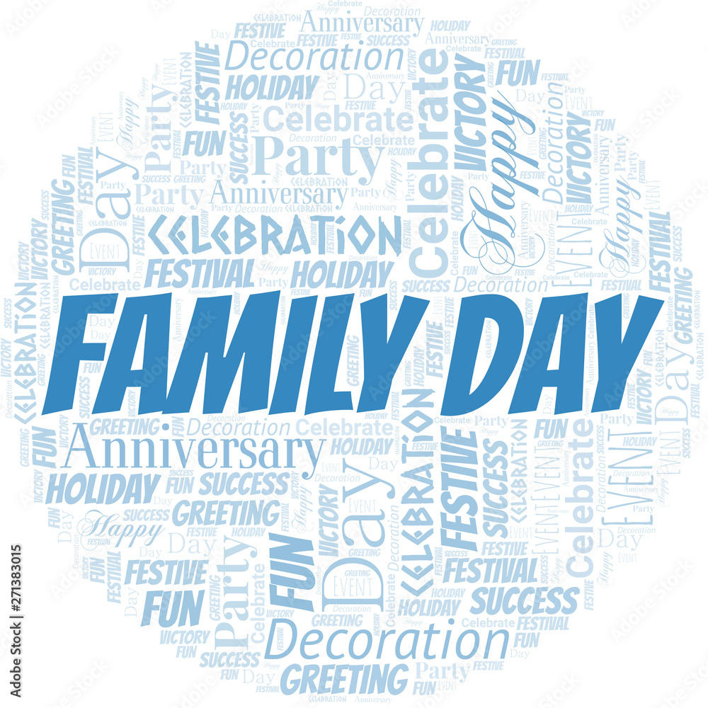 Obraz premium Family Day Word Cloud. Wordcloud Made With Text.