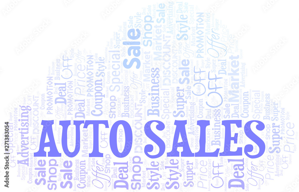 Obraz premium Auto Sales Word Cloud. Wordcloud Made With Text.