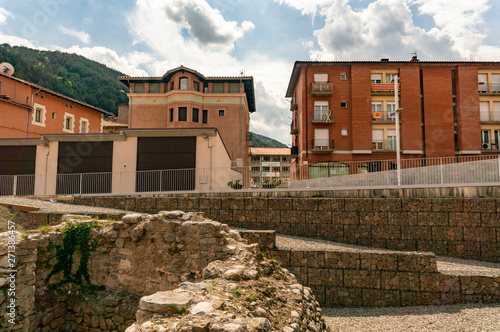 The historic center and market of the Catalan Spanish city photo