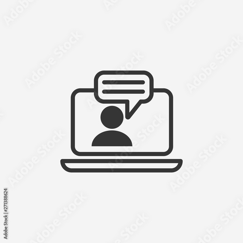 Online Consulting Icon. Business concept icon. New trendy style consulting graphic design vector illustration 
