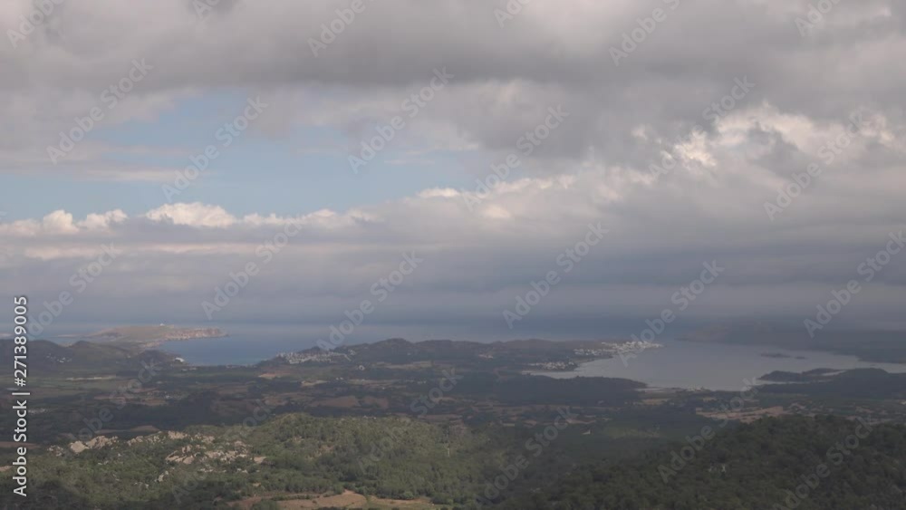 A view of the Island of Menorca from the highest mountain, Monte Toro A view of the Island of Menorca from the highest mountain, Monte Toro