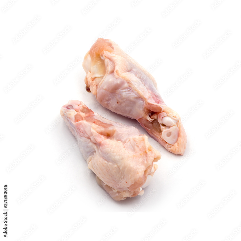 Fresh chicken wings Isolated on the white background Fresh chicken wings Isolated on the white background