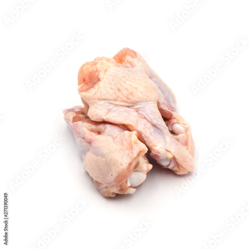 Fresh chicken wings Isolated on the white background