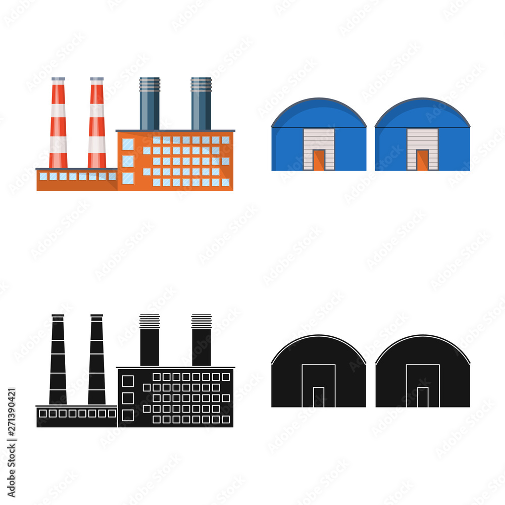 Obraz premium Isolated object of production and structure logo. Set of production and technology vector icon for stock.