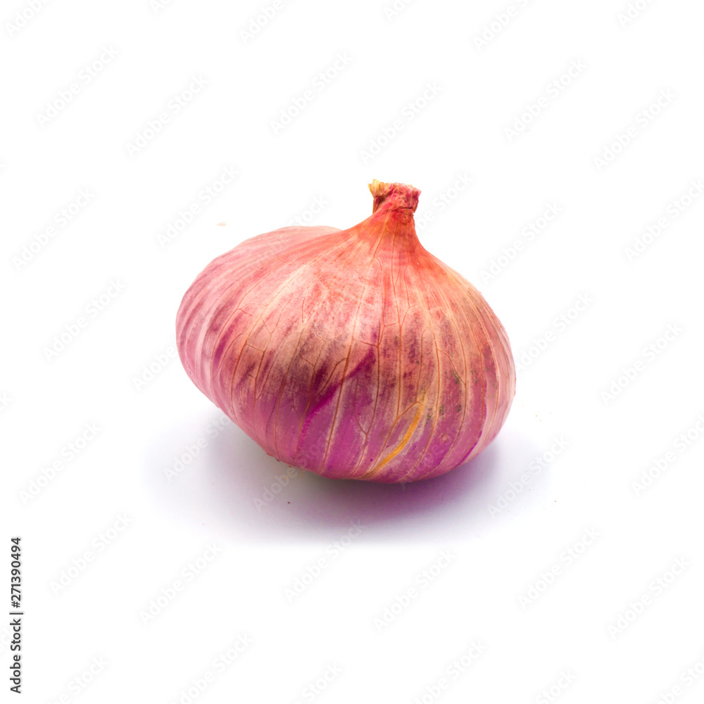 Fresh onion red isolated on the white background.