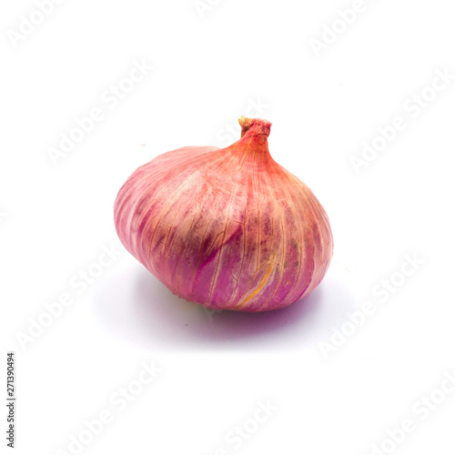 Fresh onion red isolated on the white background.