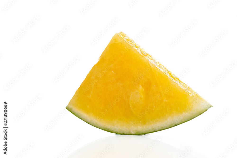 Yellow watermelon on white background Yellow watermelon on white background