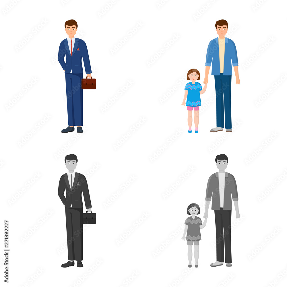 Vector design of character and avatar logo. Set of character and portrait stock symbol for web. Vector design of character and avatar logo. Set of character and portrait stock symbol for web.