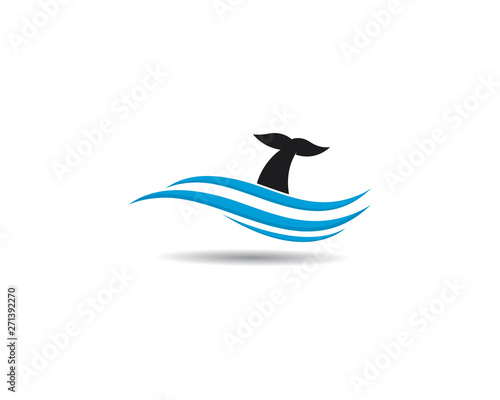 Shark fin logo template vector icon illustration design 