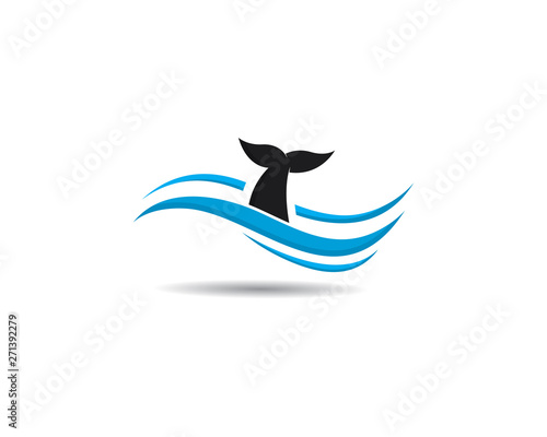 Shark fin logo template vector icon illustration design 