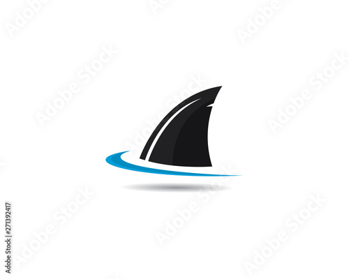 Shark fin logo template vector icon illustration design 
