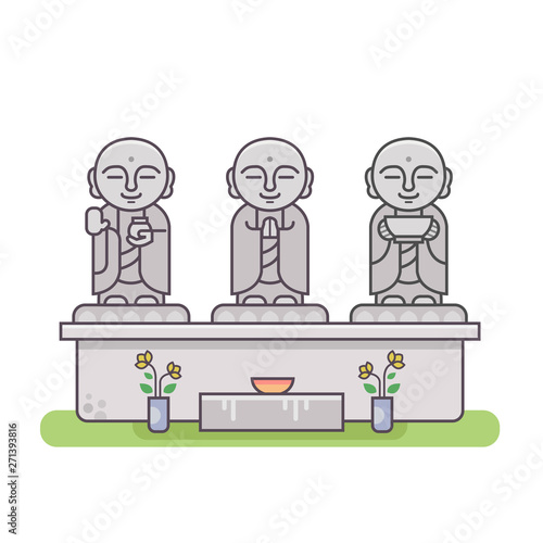 Jizo Statue, Japanese Buddha Statue 
