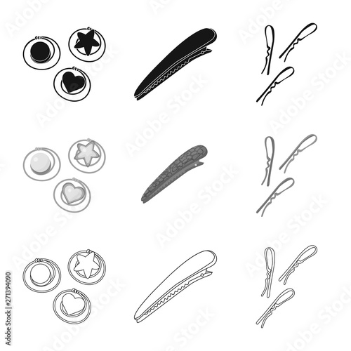 Isolated object of beauty and fashion icon. Set of beauty and female stock symbol for web.