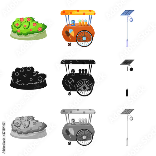 Isolated object of urban and street logo. Collection of urban and relaxation vector icon for stock.