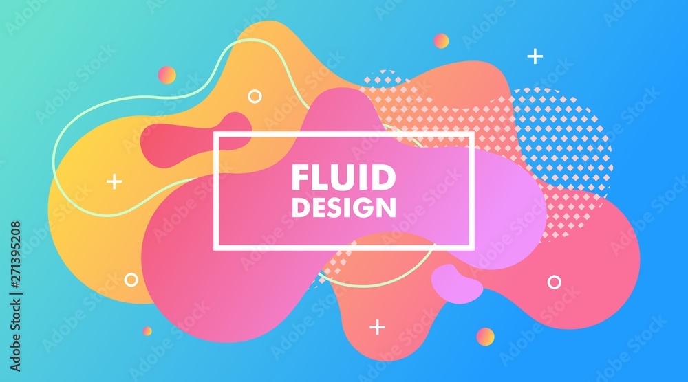 Naklejka premium Abstract Modern Gradient Fluid Background Design Template Vector
