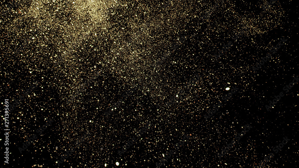 Golden Glitter Dust background. Magical Particles. Luxury Texture Design. Stylish fashion backdrop