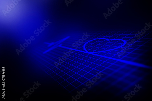 health abstract background, the graph and signal on blue abstract background © taweesak